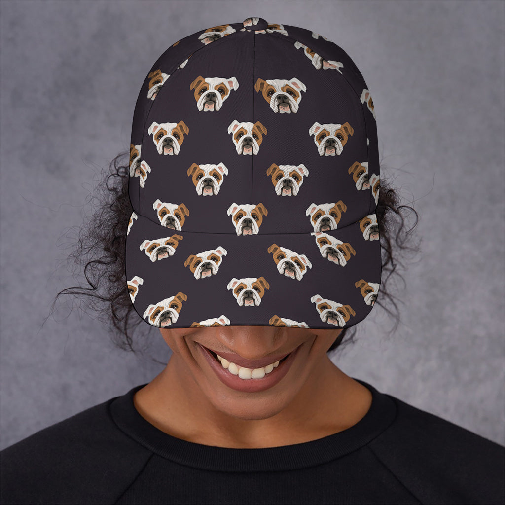 Cute English Bulldog Pattern Print Baseball Cap