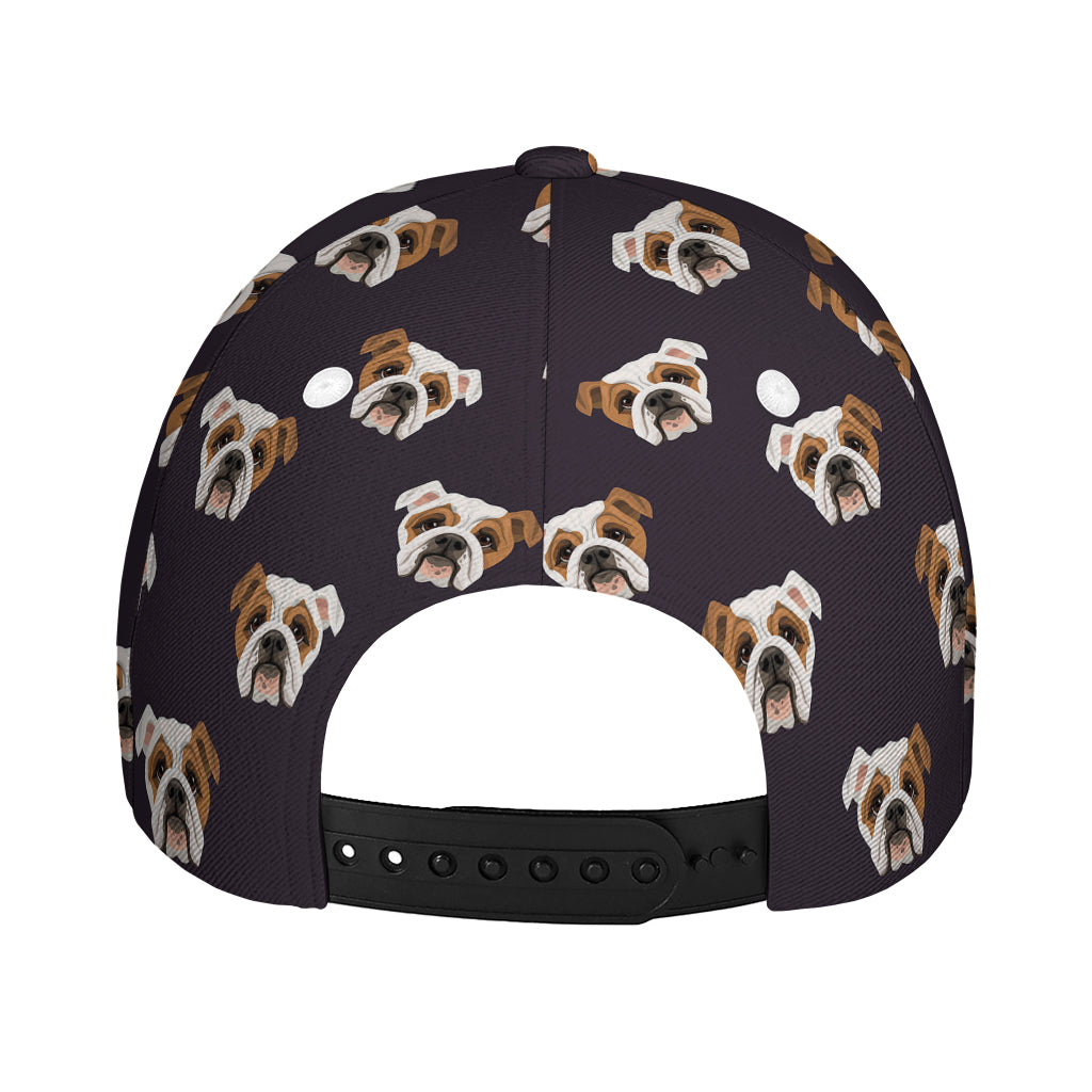 Cute English Bulldog Pattern Print Baseball Cap