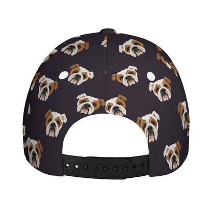 Cute English Bulldog Pattern Print Baseball Cap