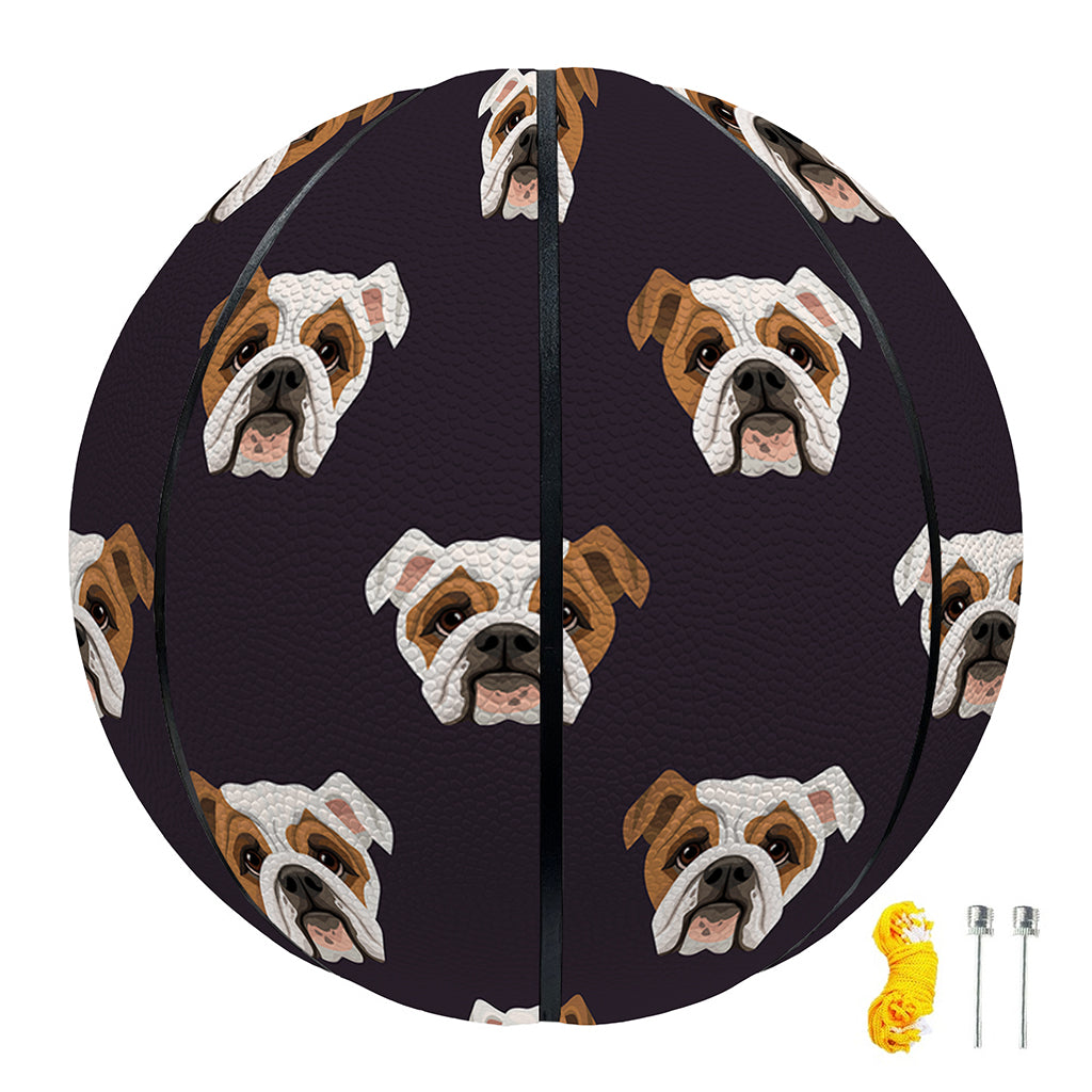 Cute English Bulldog Pattern Print Basketball