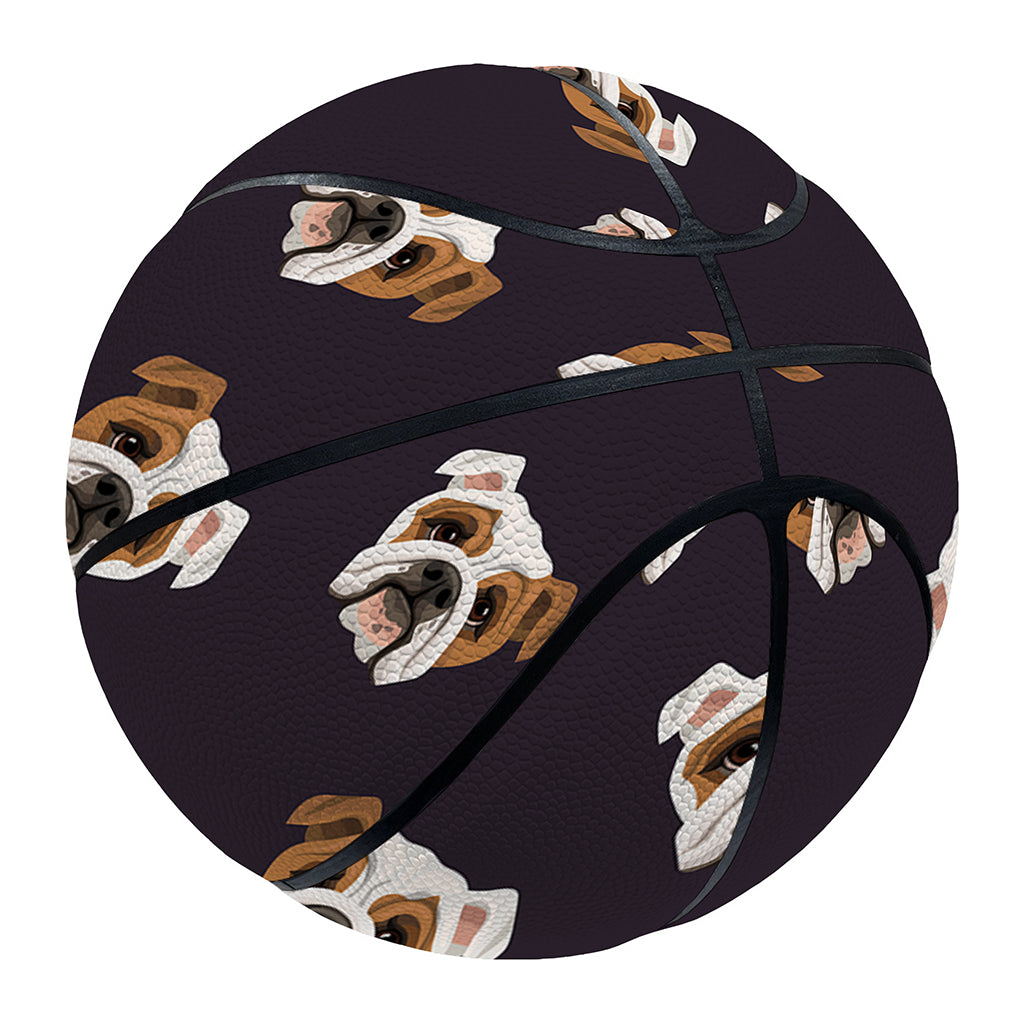 Cute English Bulldog Pattern Print Basketball