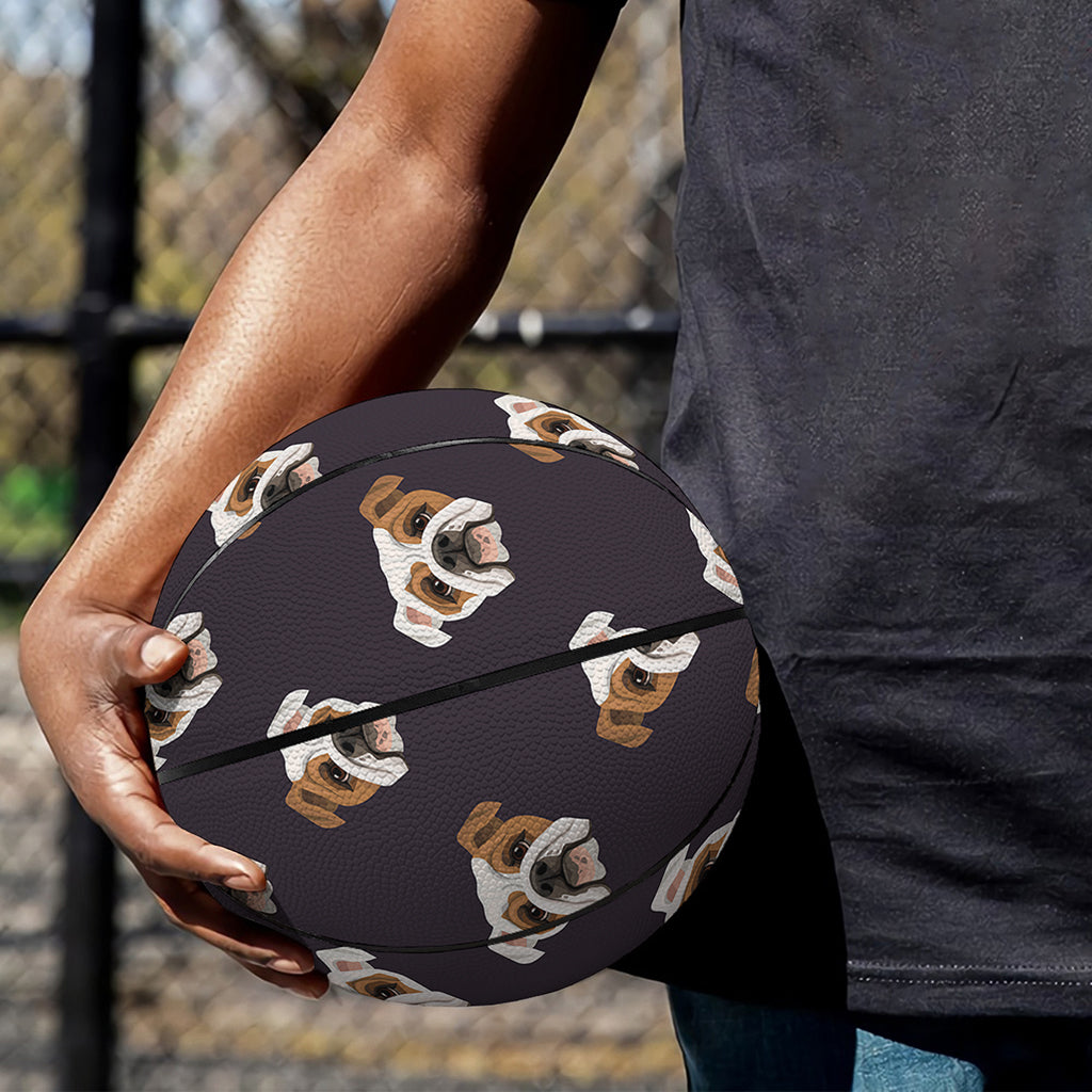 Cute English Bulldog Pattern Print Basketball