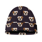 Cute English Bulldog Pattern Print Beanie