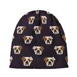 Cute English Bulldog Pattern Print Beanie