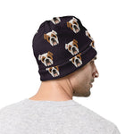 Cute English Bulldog Pattern Print Beanie