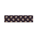 Cute English Bulldog Pattern Print Bed Runner