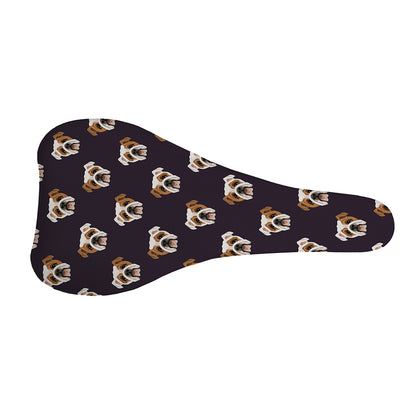 Cute English Bulldog Pattern Print Bicycle Seat Cover