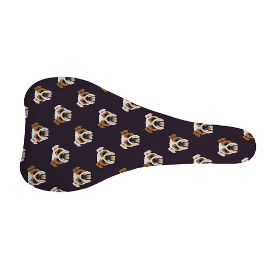 Cute English Bulldog Pattern Print Bicycle Seat Cover