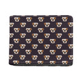 Cute English Bulldog Pattern Print Bifold Wallet