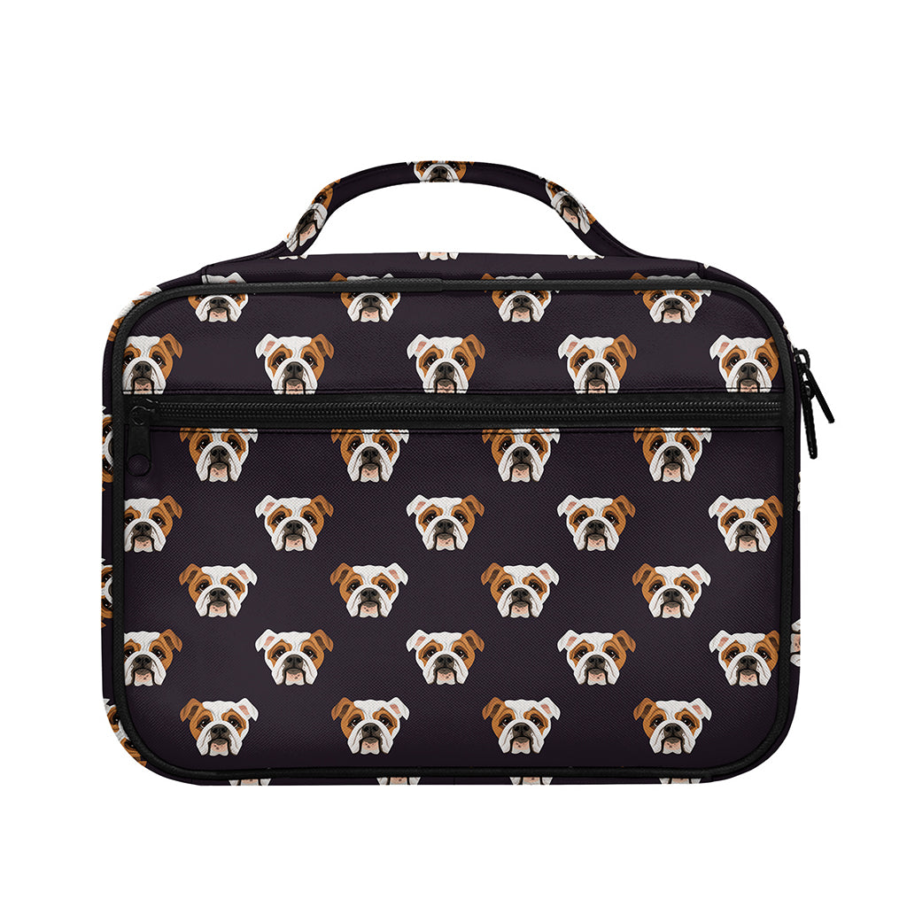 Cute English Bulldog Pattern Print Briefcase Bible Bag