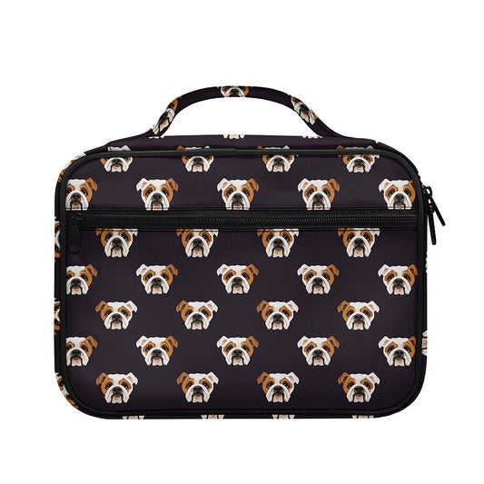 Cute English Bulldog Pattern Print Briefcase Bible Bag