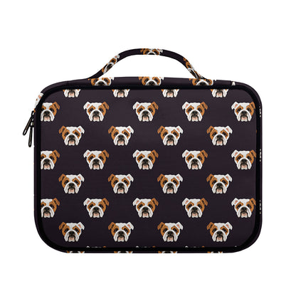 Cute English Bulldog Pattern Print Briefcase Bible Bag