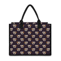 Cute English Bulldog Pattern Print Canvas Tote Bag
