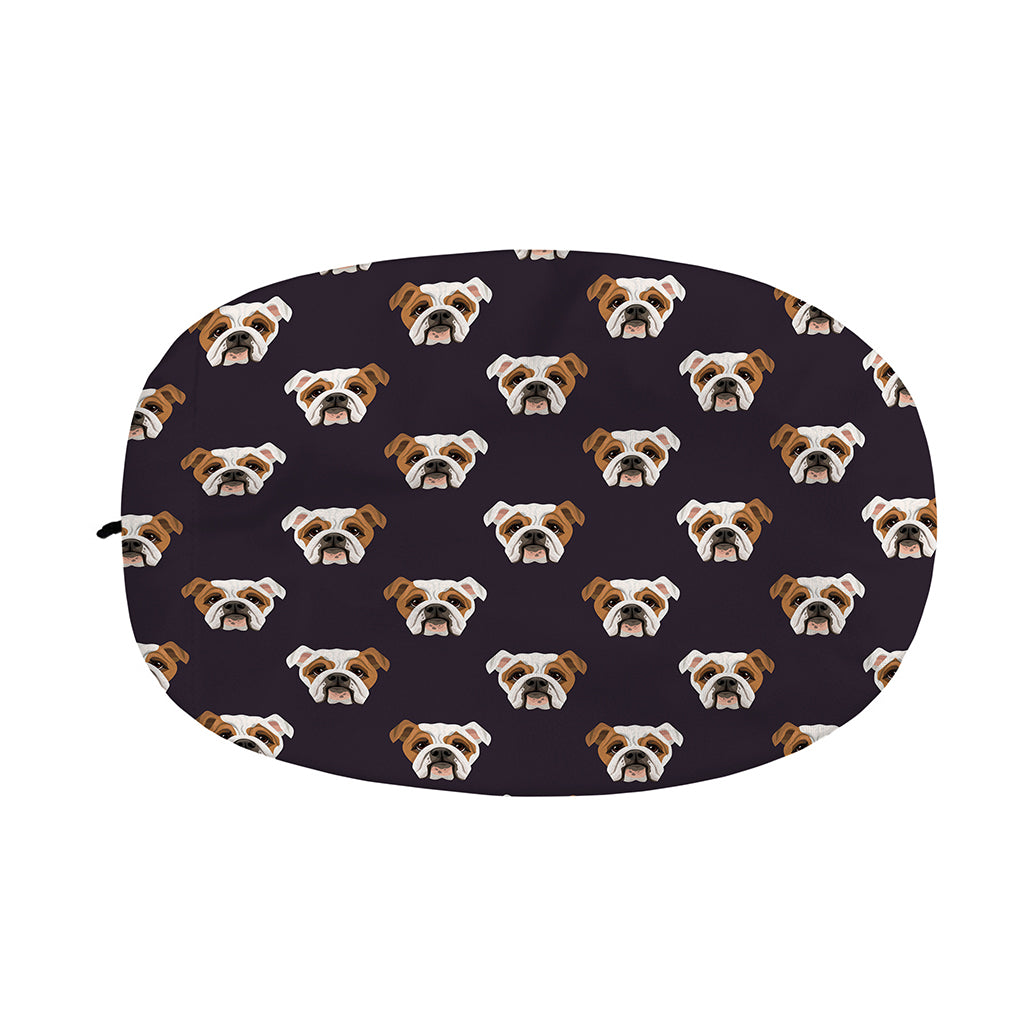 Cute English Bulldog Pattern Print Car Side Mirror Covers