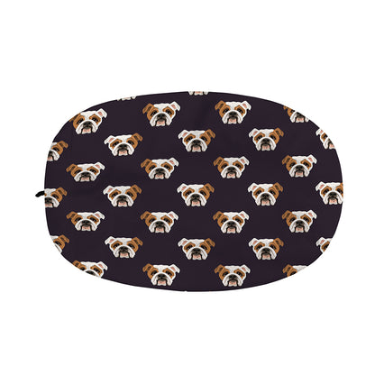 Cute English Bulldog Pattern Print Car Side Mirror Covers