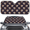 Cute English Bulldog Pattern Print Car Windshield Sun Shade
