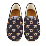 Cute English Bulldog Pattern Print Casual Shoes