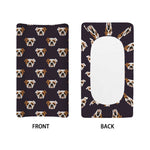Cute English Bulldog Pattern Print Changing Pad Cover