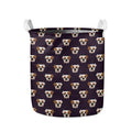 Cute English Bulldog Pattern Print Collapsible Laundry Basket