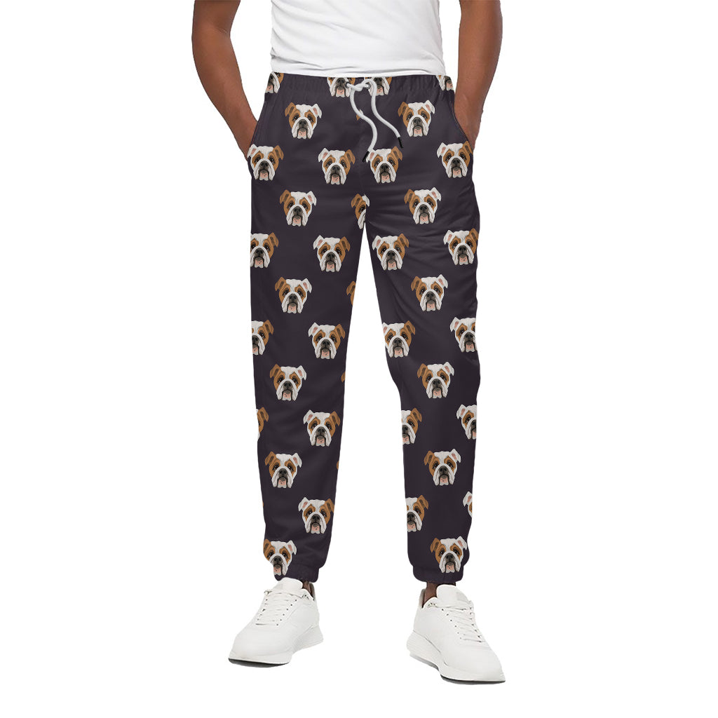 Cute English Bulldog Pattern Print Cotton Pants