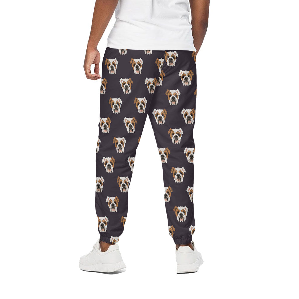 Cute English Bulldog Pattern Print Cotton Pants