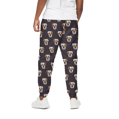 Cute English Bulldog Pattern Print Cotton Pants