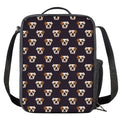 Cute English Bulldog Pattern Print Crossbody Lunch Bag