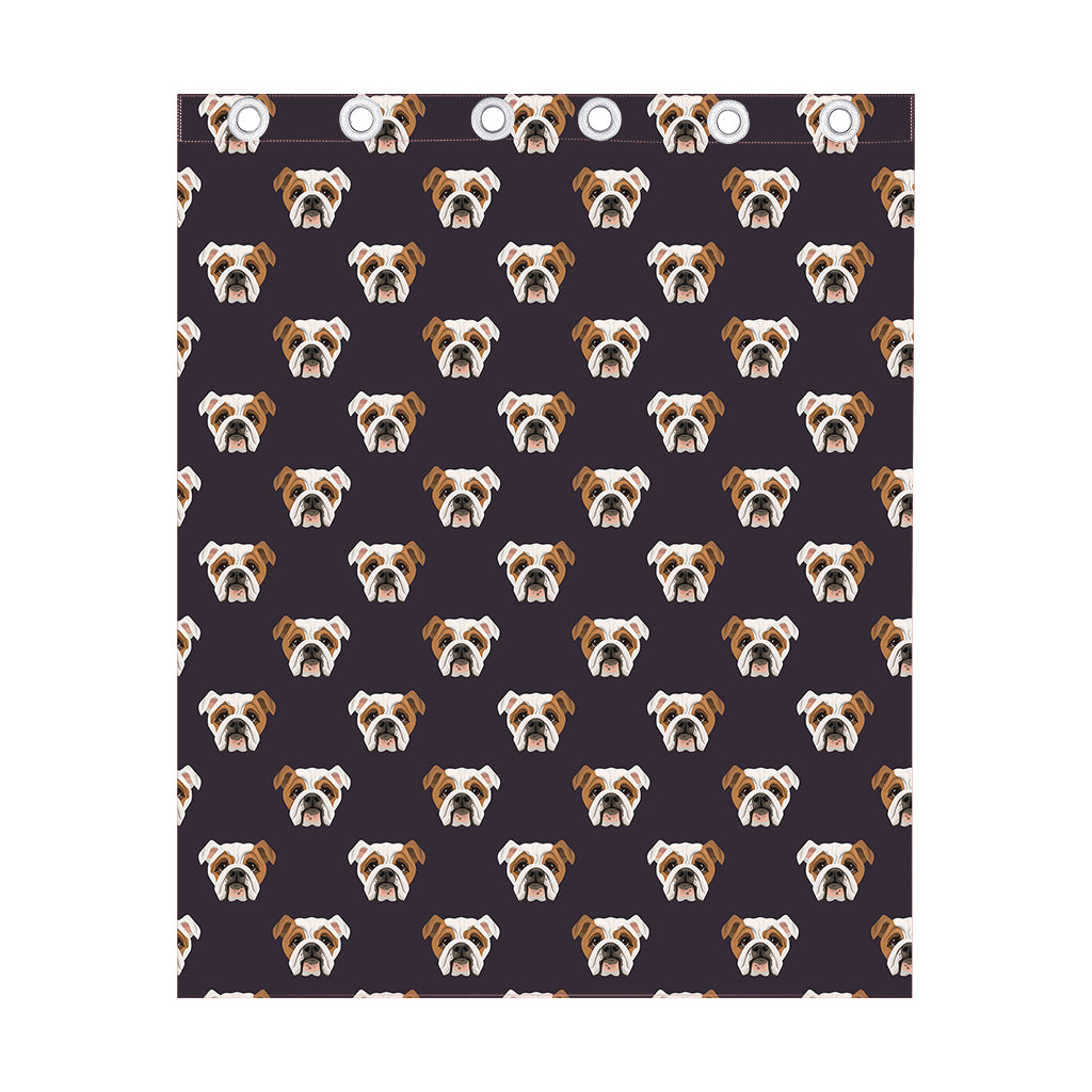 Cute English Bulldog Pattern Print Curtain