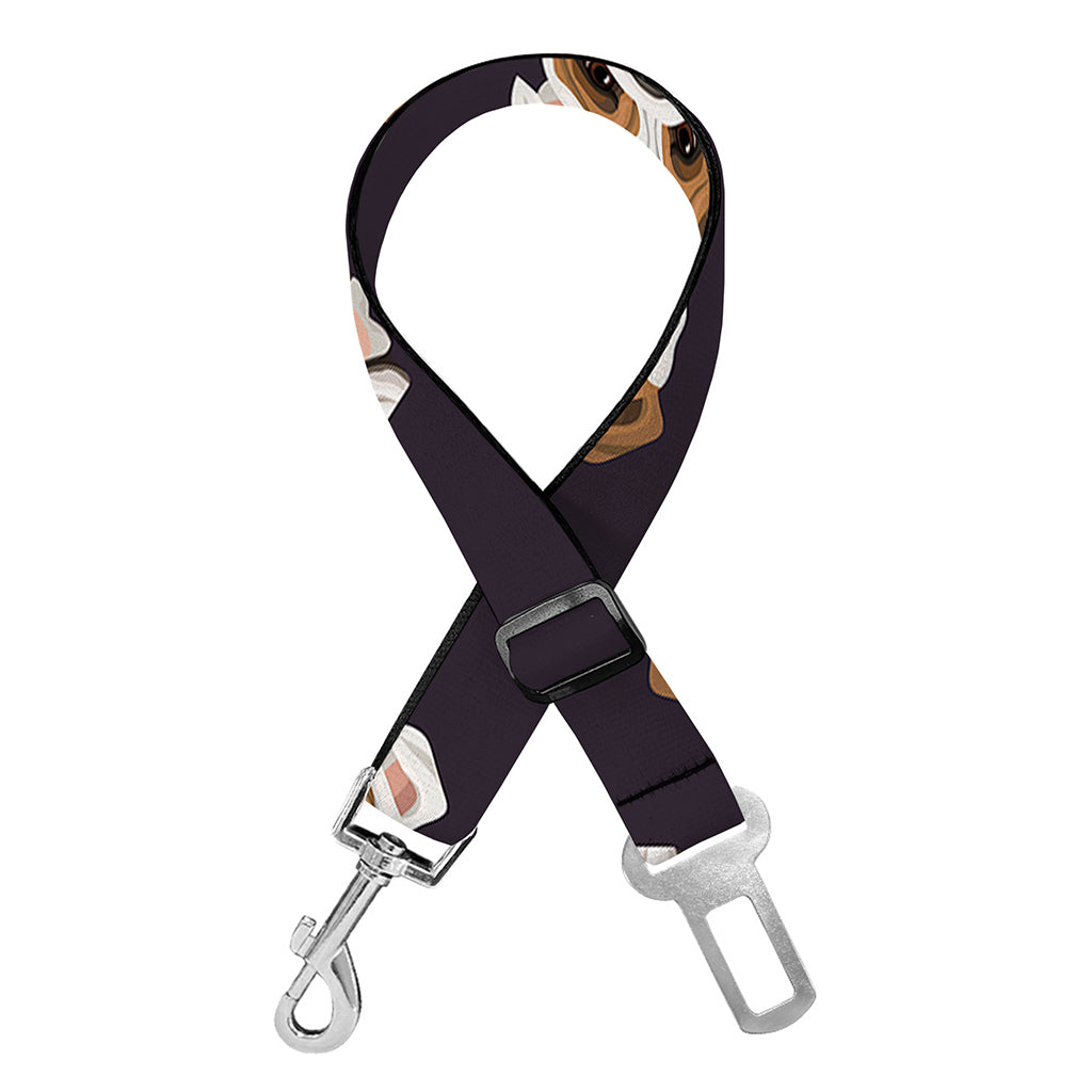 Cute English Bulldog Pattern Print Dog Seat Belt