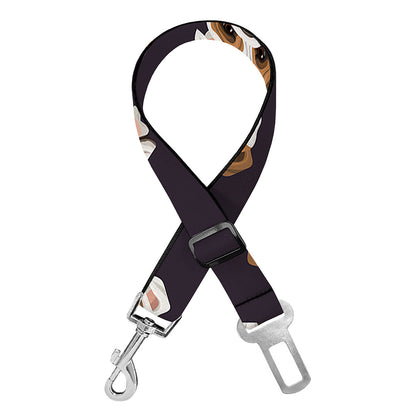 Cute English Bulldog Pattern Print Dog Seat Belt