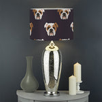 Cute English Bulldog Pattern Print Drum Lamp Shade