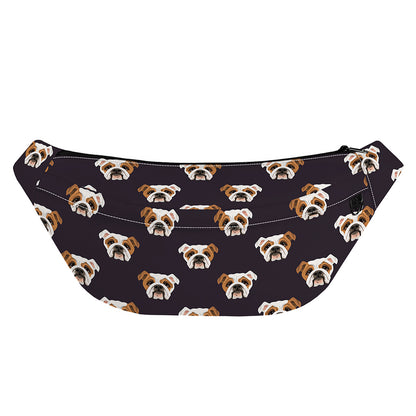 Cute English Bulldog Pattern Print Fanny Pack