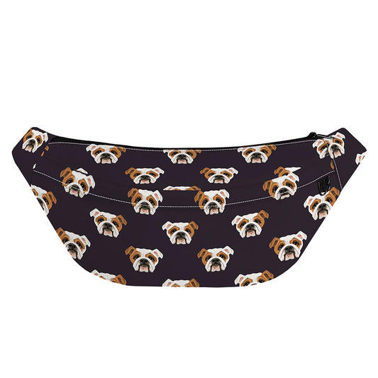 Cute English Bulldog Pattern Print Fanny Pack
