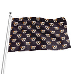Cute English Bulldog Pattern Print Flag