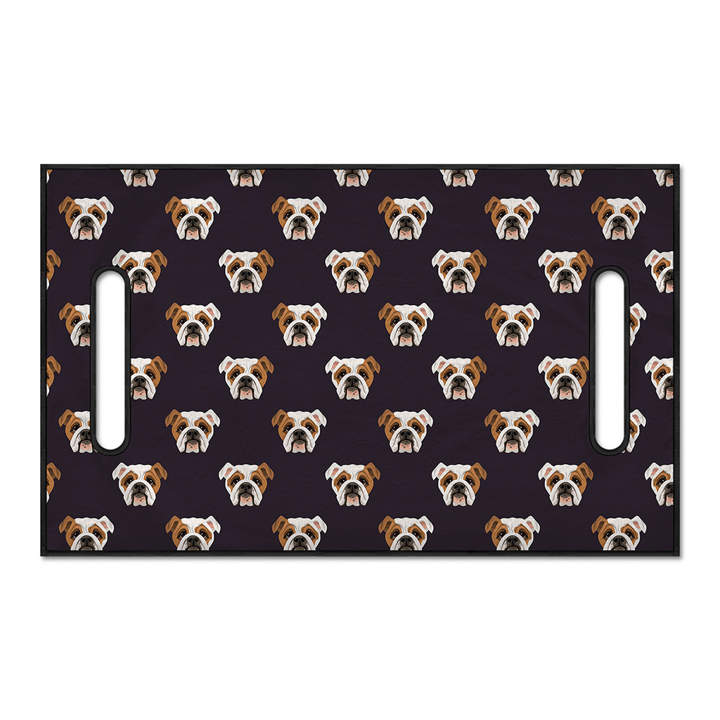 Cute English Bulldog Pattern Print Golf Cart Seat Cover