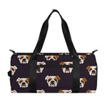 Cute English Bulldog Pattern Print Gym Bag