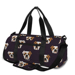Cute English Bulldog Pattern Print Gym Bag