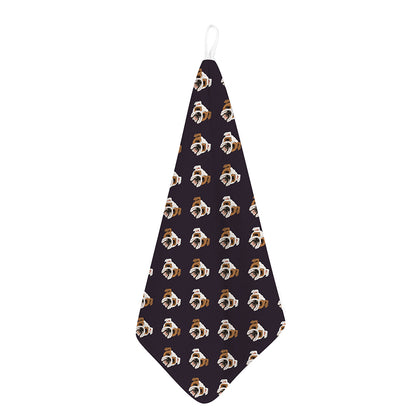 Cute English Bulldog Pattern Print Hand Towel