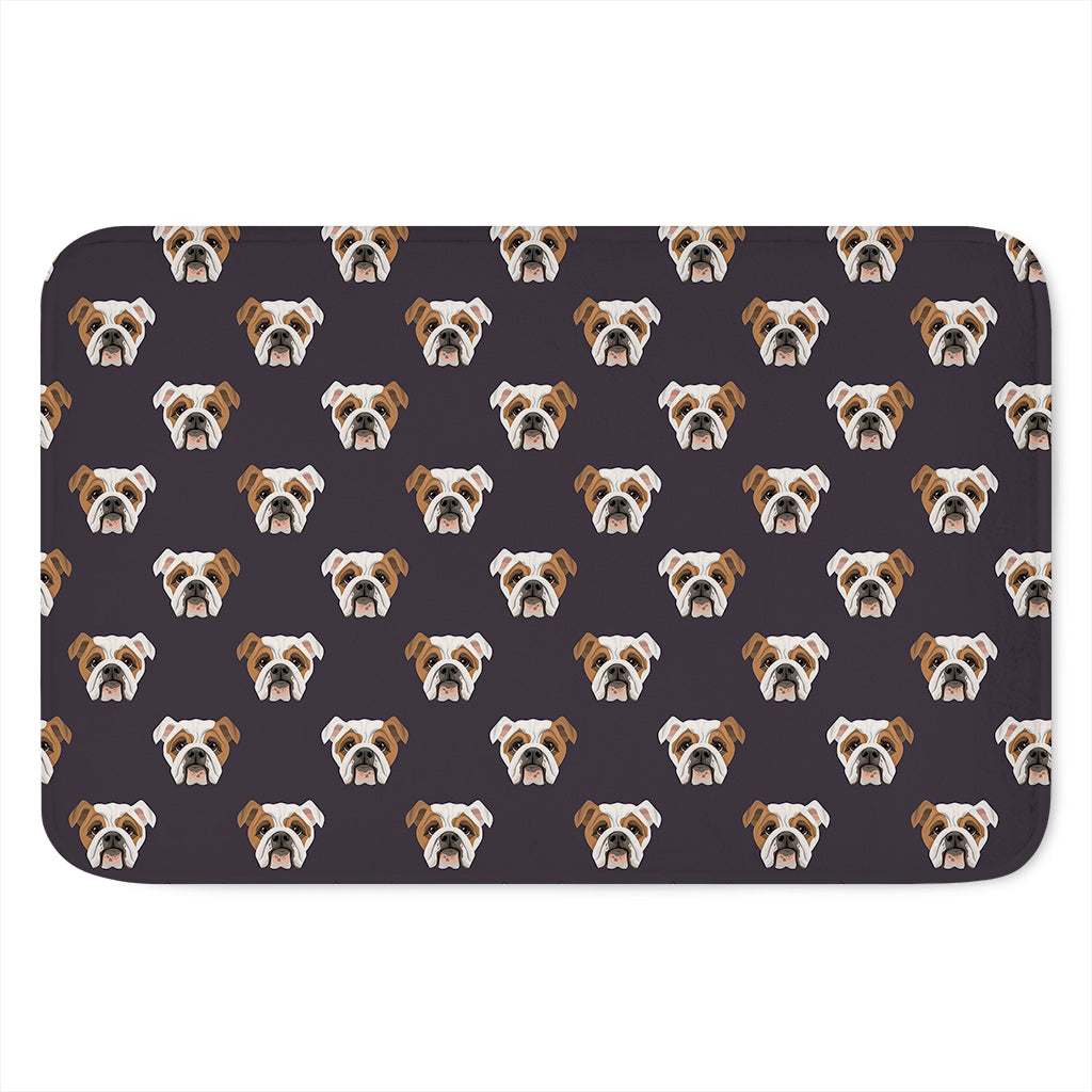Cute English Bulldog Pattern Print Indoor Door Mat