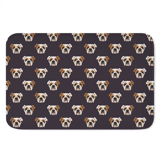 Cute English Bulldog Pattern Print Indoor Door Mat