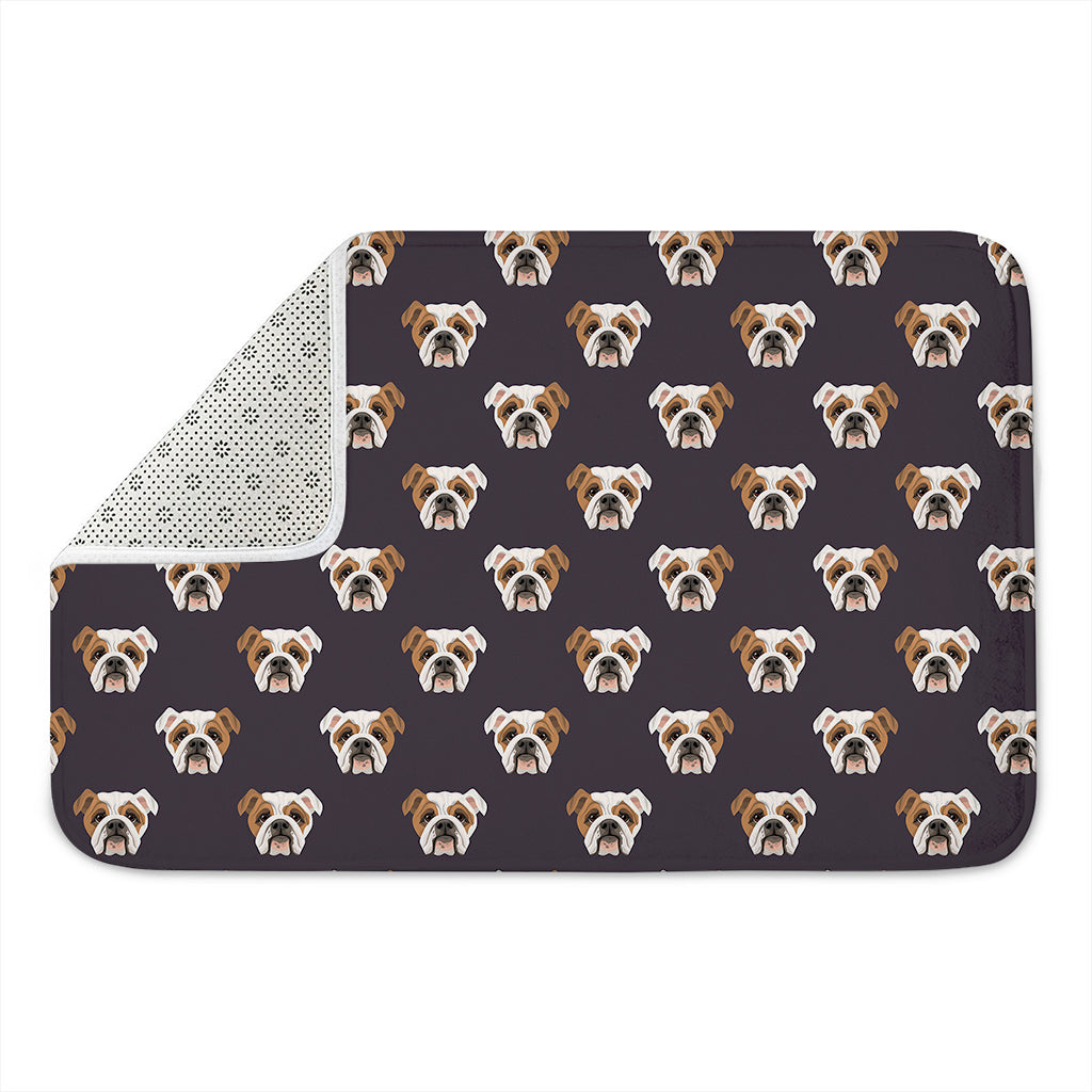 Cute English Bulldog Pattern Print Indoor Door Mat