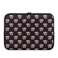 Cute English Bulldog Pattern Print Laptop Sleeve