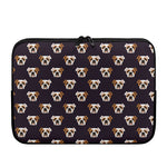 Cute English Bulldog Pattern Print Laptop Sleeve
