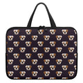 Cute English Bulldog Pattern Print Laptop Sleeve With Handle