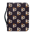 Cute English Bulldog Pattern Print Leather Bible Cover