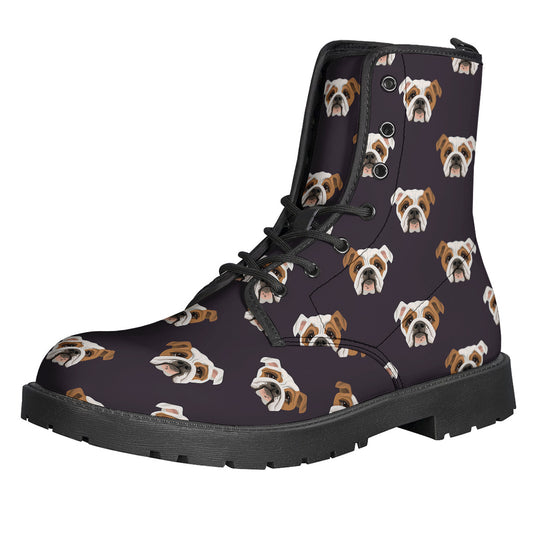 Cute English Bulldog Pattern Print Backpack