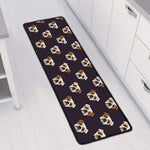 Cute English Bulldog Pattern Print Long Kitchen Mat