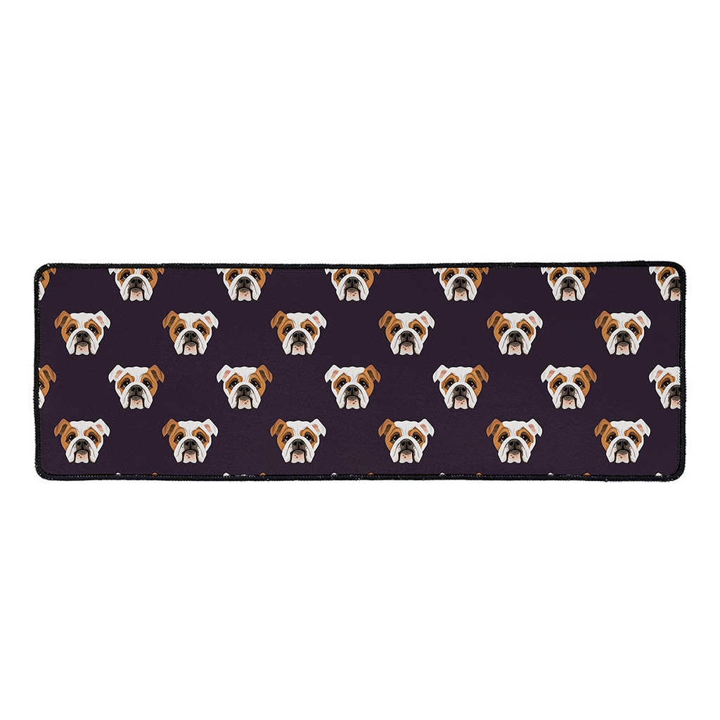 Cute English Bulldog Pattern Print Long Kitchen Mat