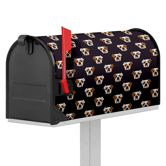 Cute English Bulldog Pattern Print Mailbox Cover