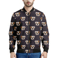 Cute English Bulldog Pattern Print Men's Bomber Jacket